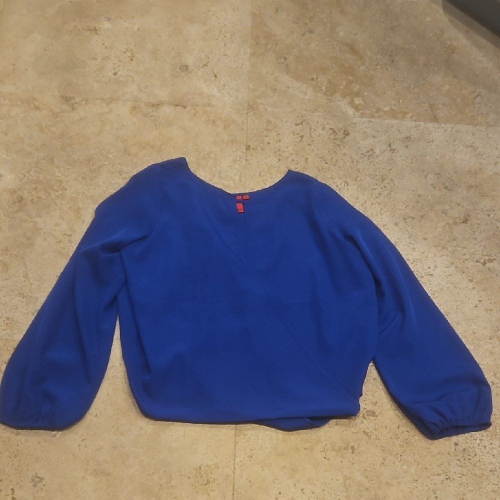 5/48 Blue Long Sleeve Blouse